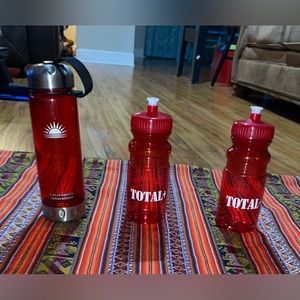 Bundle of 3 Reusable Plastic Water Bottles